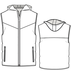 Patron ropa, Fashion sewing pattern, molde confeccion, patronesymoldes.com Windbreaker vest 9499 MEN Waistcoats
